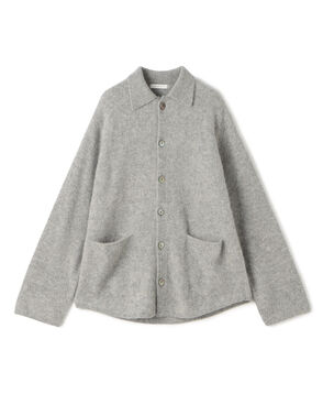 ベビーアルパカボイルド シャツカーディガン