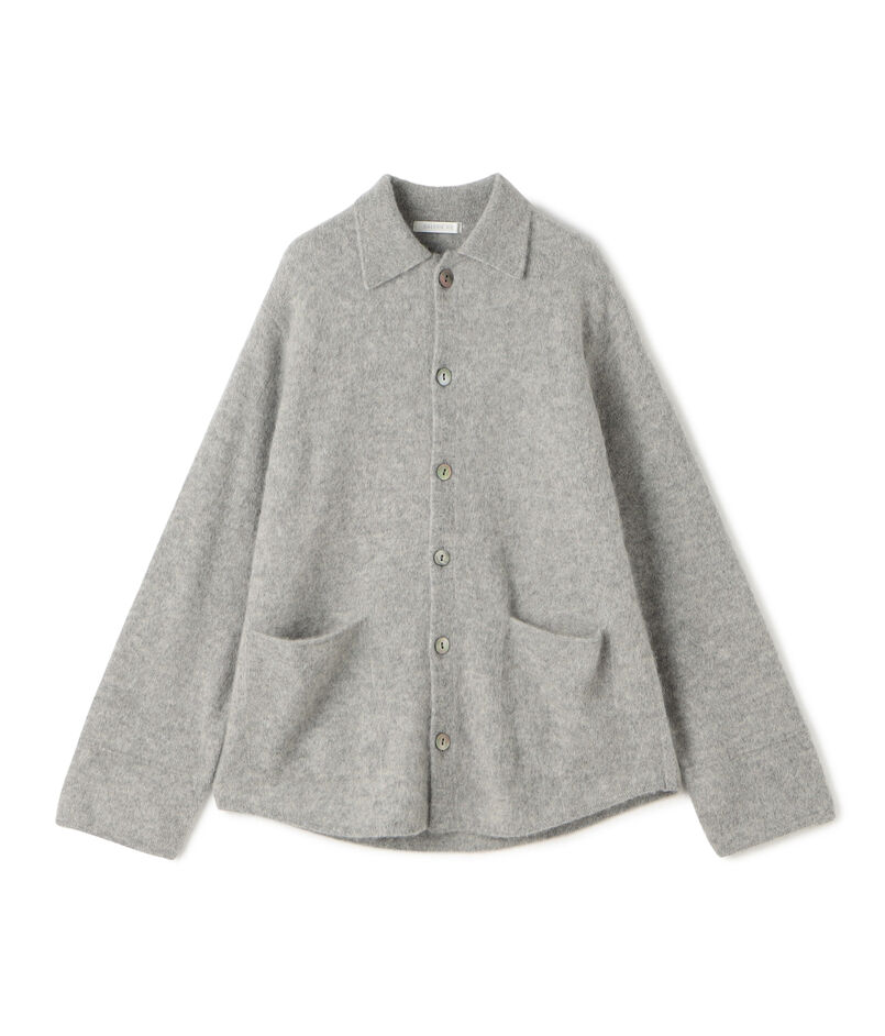 ベビーアルパカボイルド シャツカーディガン