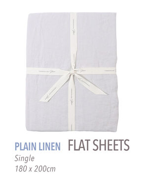 プレーンリネン フラットシーツ（シングル）