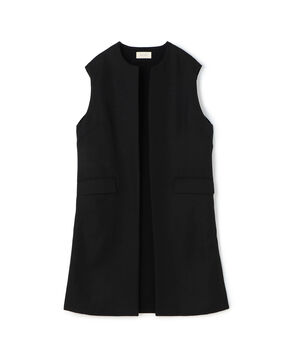 【WEB先行予約】ウールファブリックコンビ ロングジレ