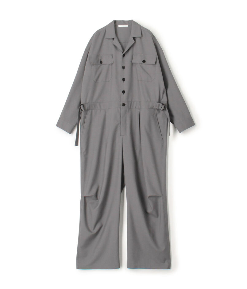 ウォッシャブルトロピカル ベルテッドジャンプスーツ