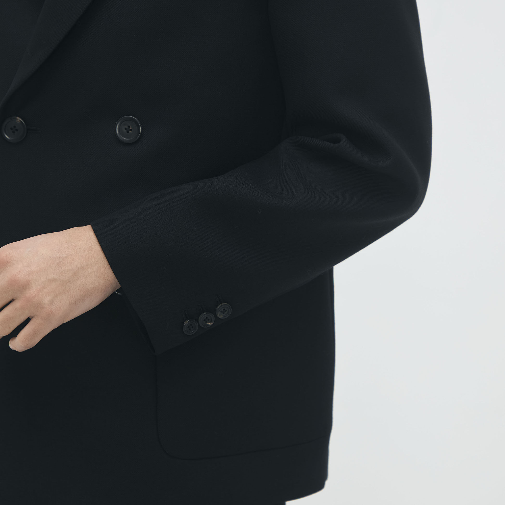 ドゥーズィエムクラス｜定価4.7万 ウールダブルジャケット 水牛ボタン 水牛ボタン 18mm | タカシマボタン