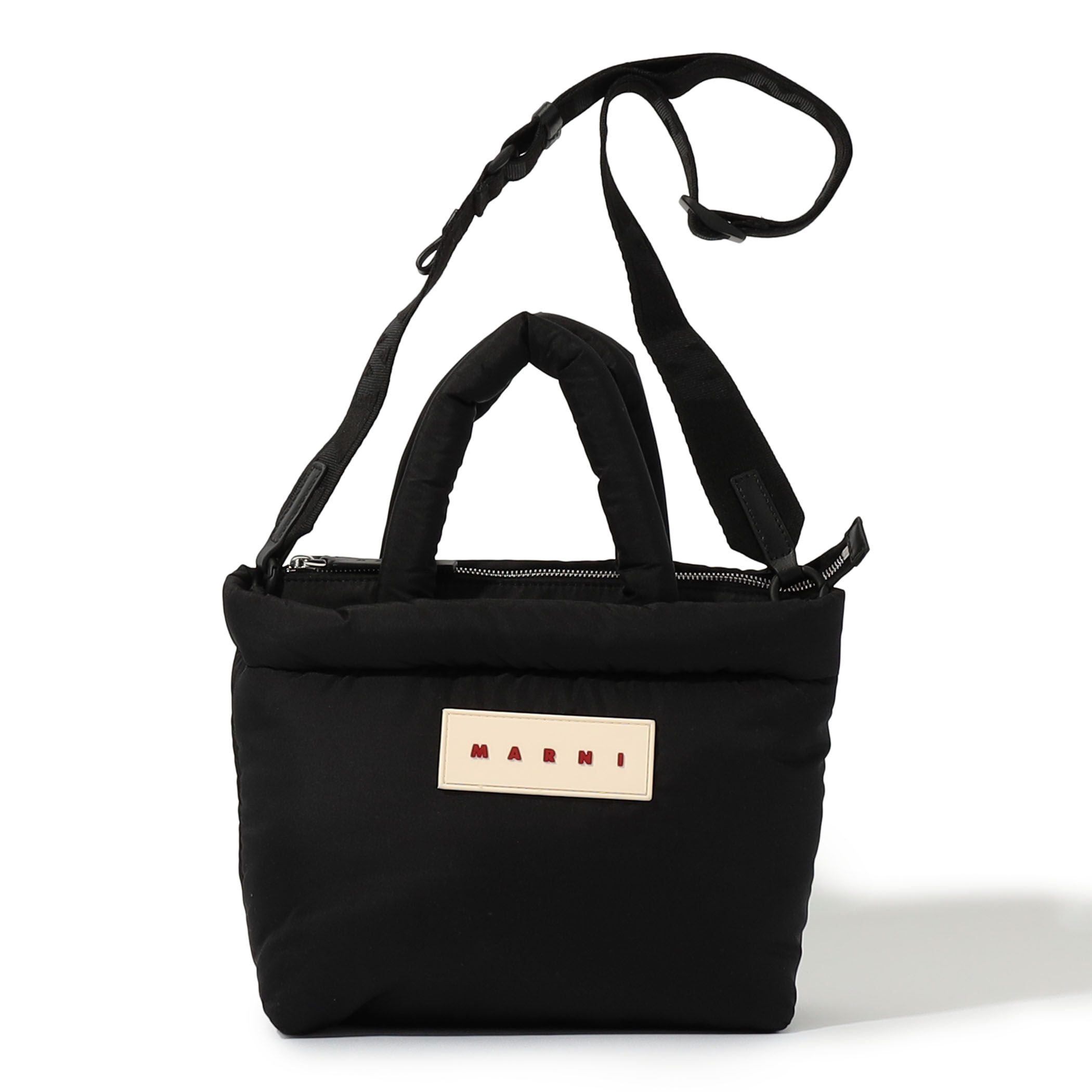 MARNI TOTE ブラック Puff E/W トートバッグ｜トゥモローランド 公式サイト