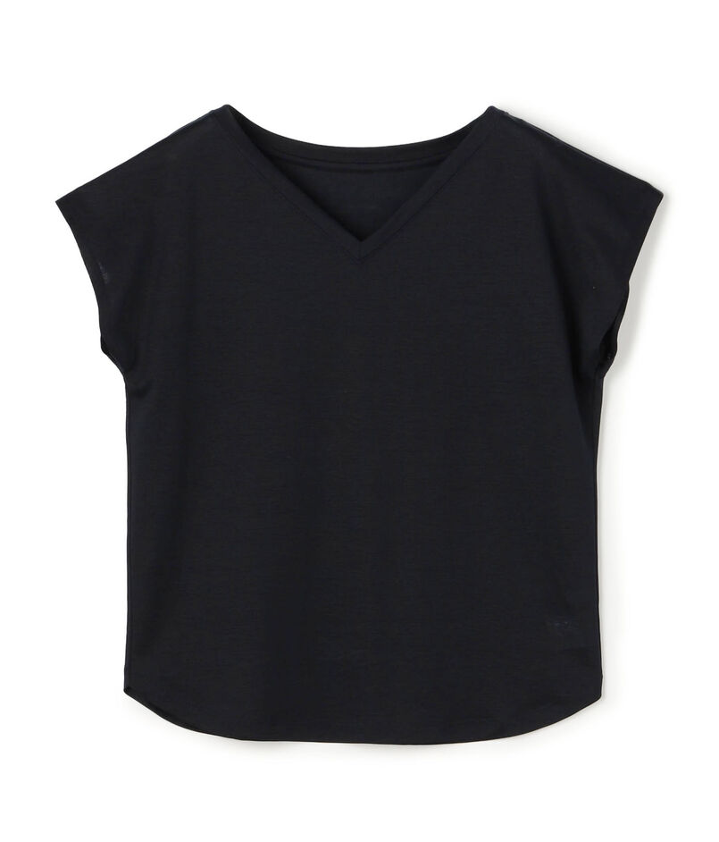 【WEB先行予約】シルキーコンパクトジャージー Vネックプルオーバー