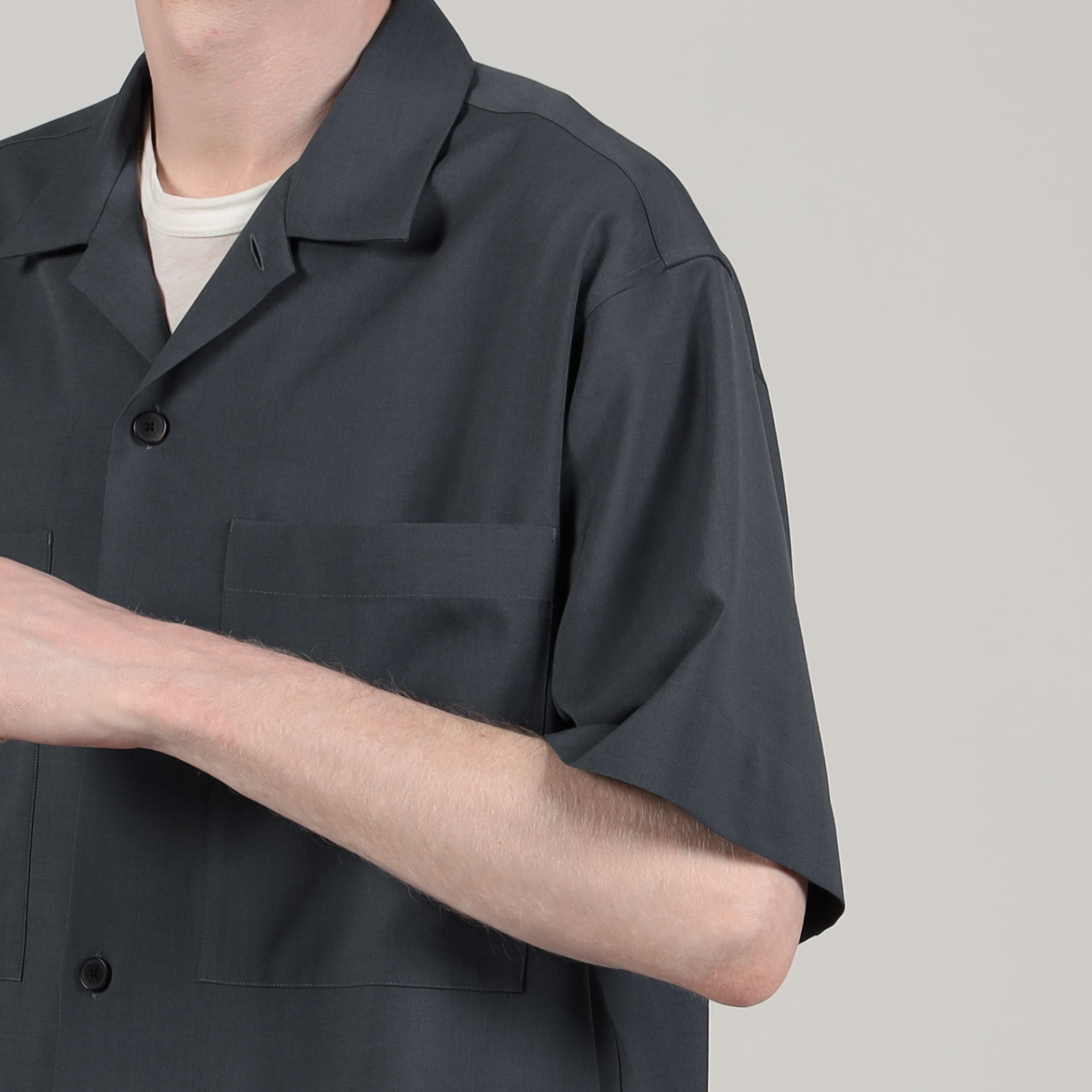 トゥモローランド　オープンカラーシャツ タイムセール：12月22日（月）午前9時30分迄】ポリエステル