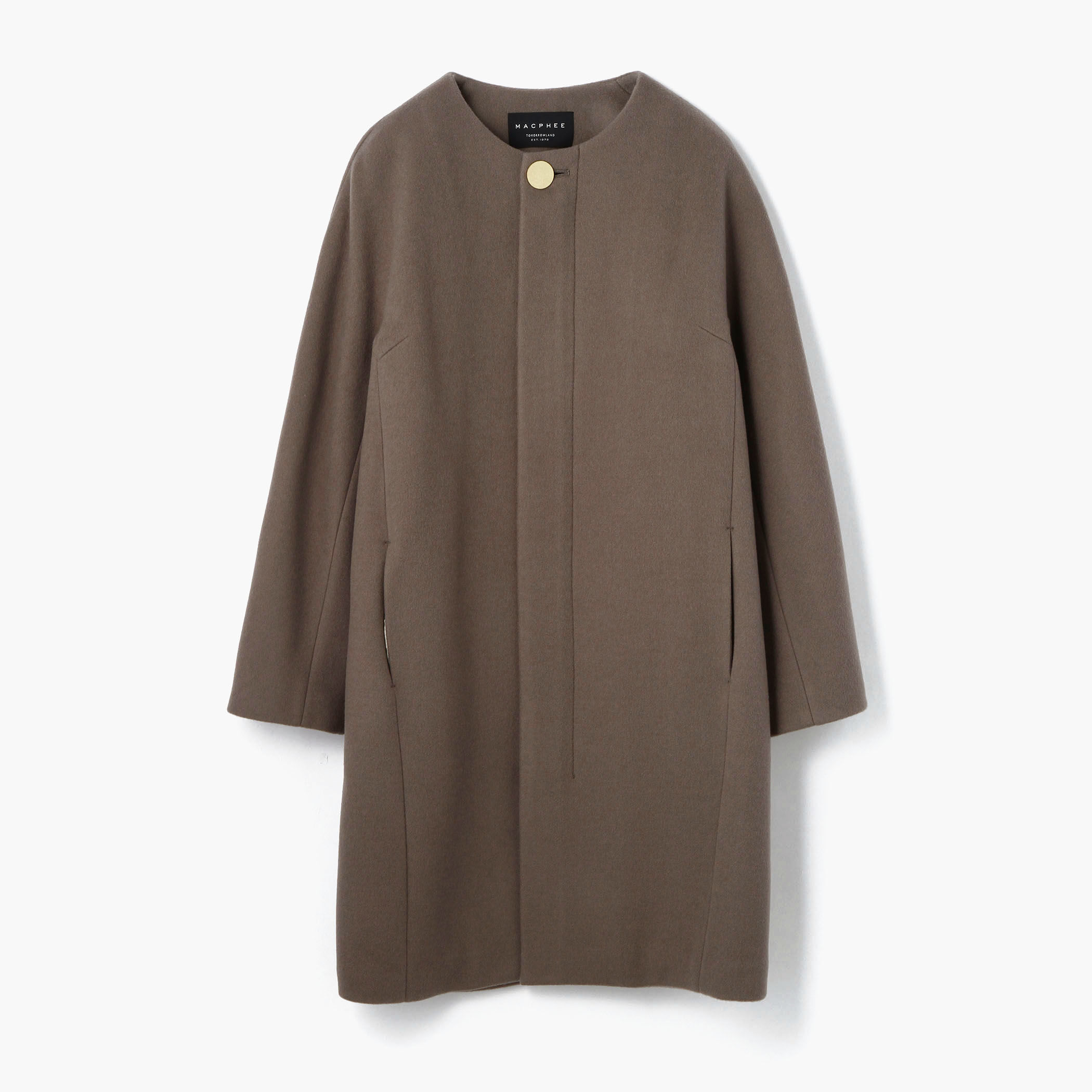 ウールカシミヤ ノーカラーコート｜トゥモローランド 公式通販