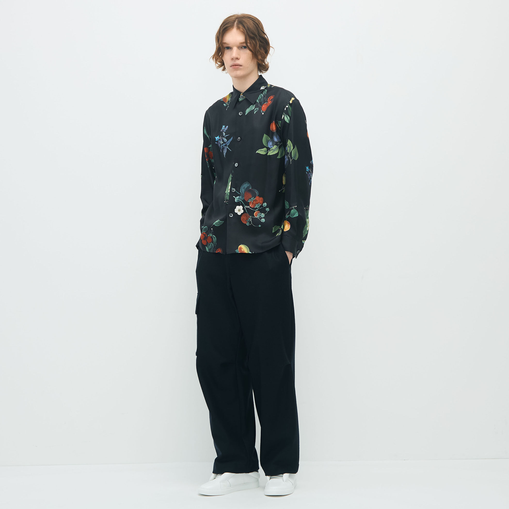 CABaN シルクツイル HARVEST レギュラーカラーシャツ
