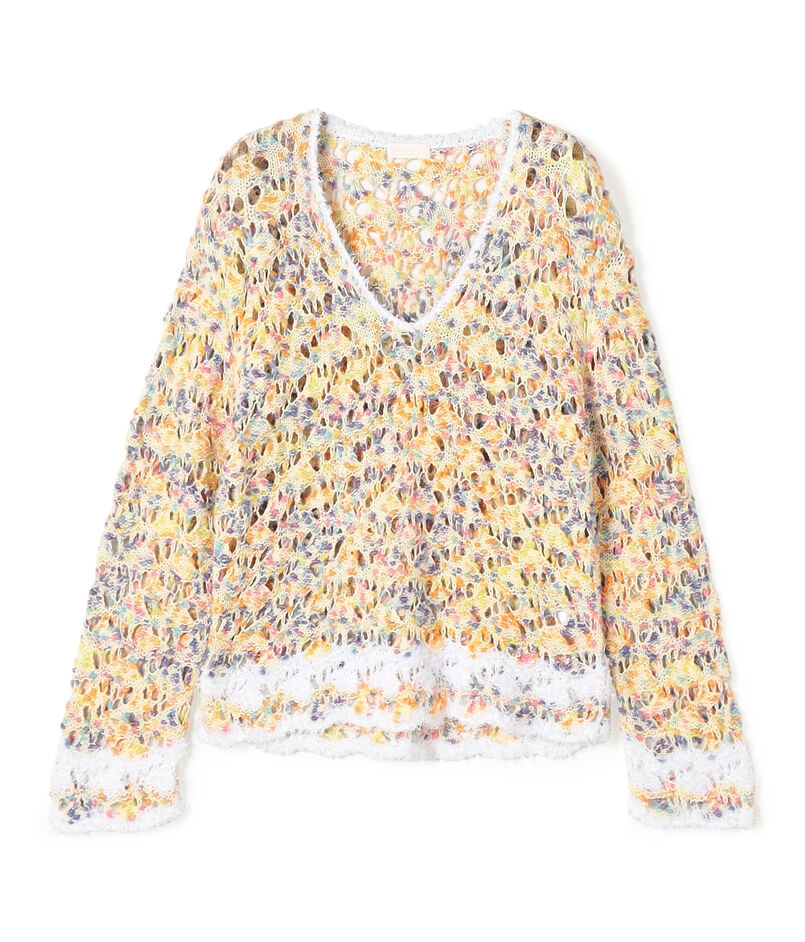 マテリアルカラーミックス Vネックプルオーバー