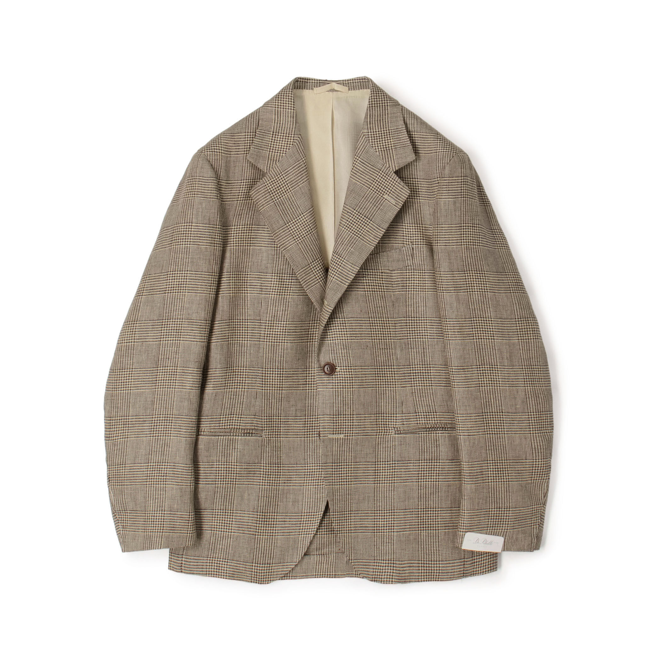 別注】De Petrillo CUMA リネン シングルブレステッド3Bジャケット