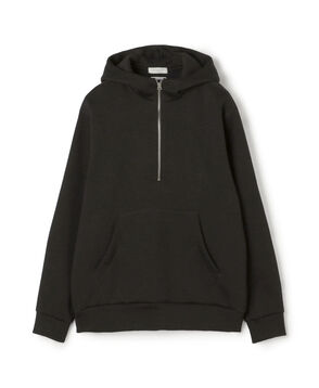 ■スビンコットン ダンボール ハーフジップ パーカ