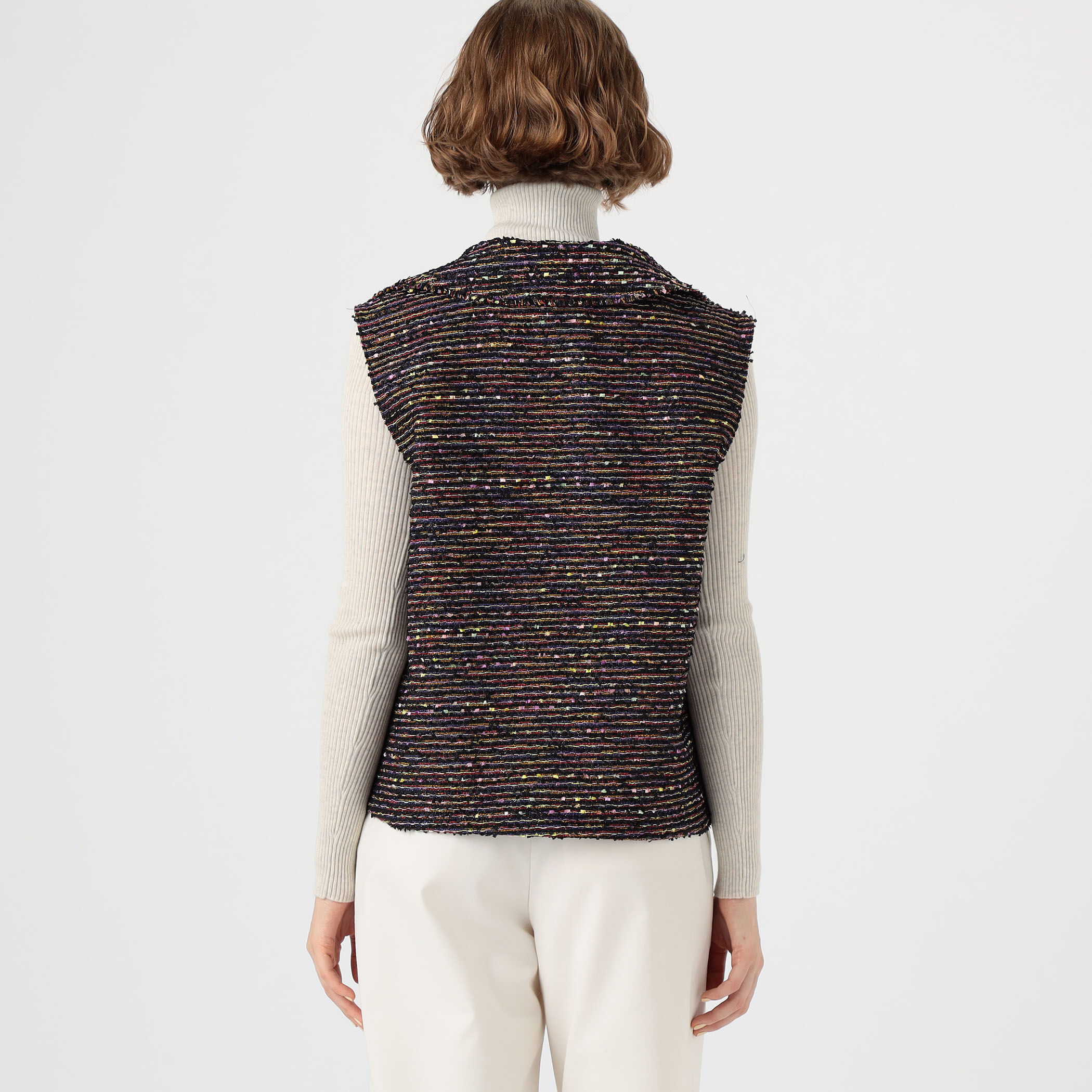 フリンジヤーンツイード スキッパーベスト｜トゥモローランド 公式通販