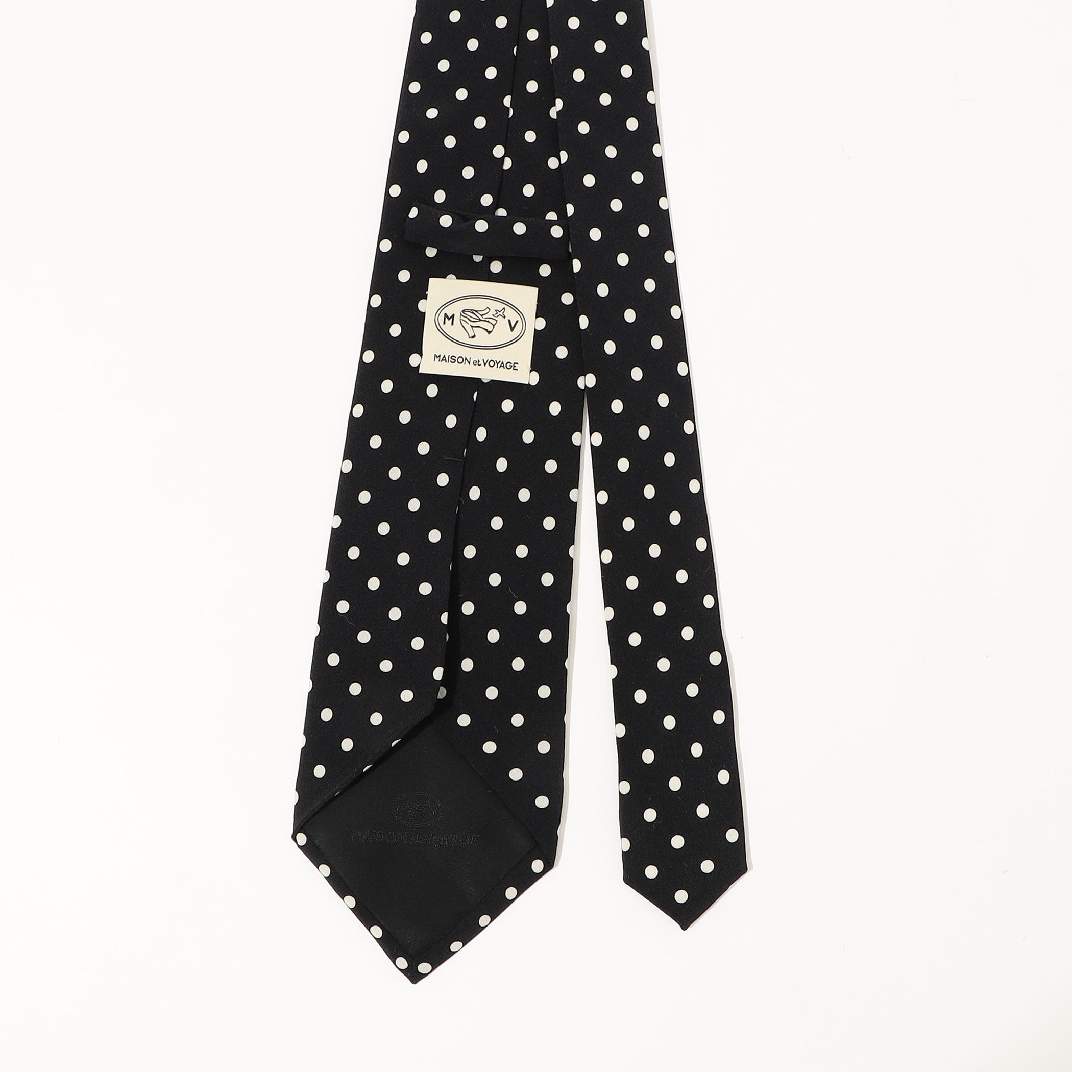 MAISON et VOYAGE シルクプリント 4mmドット レギュラータイ