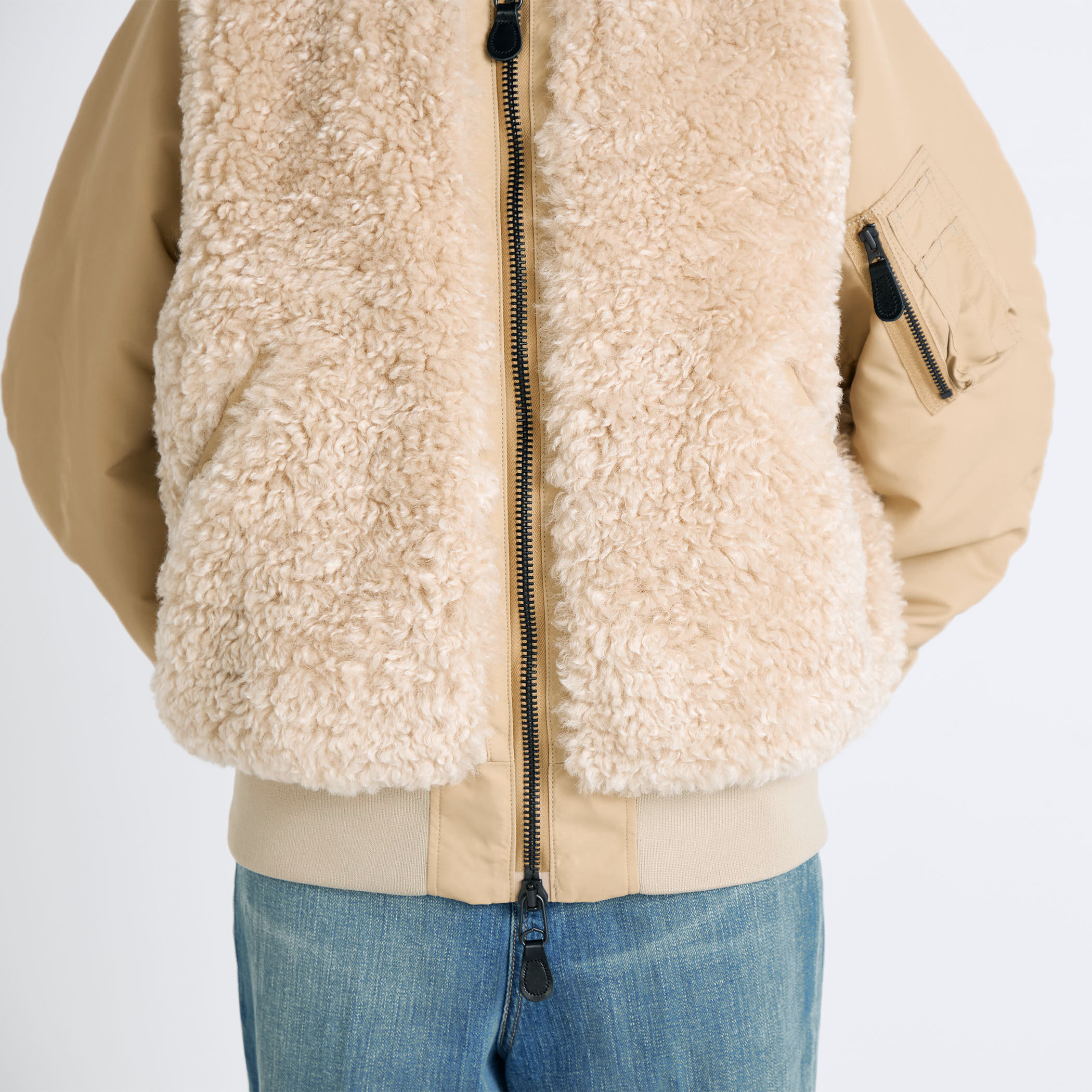別注】HYKE FAUX SHEARLING TYPE MA-1JACKET｜トゥモローランド 公式通販