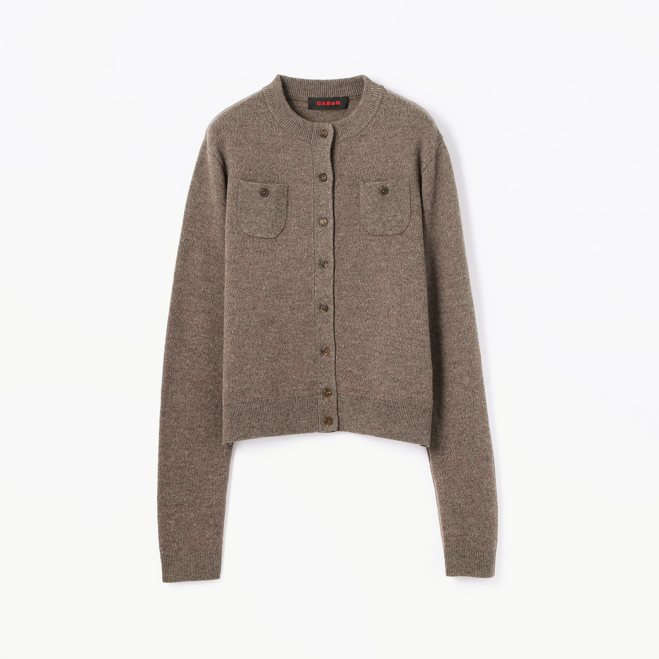 美品 キャバン ウールカシミヤクルーカーディガン S レッド 定番人気 ポケット □ウールカシミヤ クルーカーディガン｜トゥモローランド 公式通販