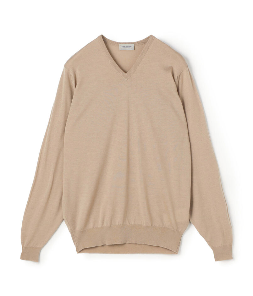 JOHN SMEDLEY  PACKHAM メリノウール Vネックプルオーバーニット