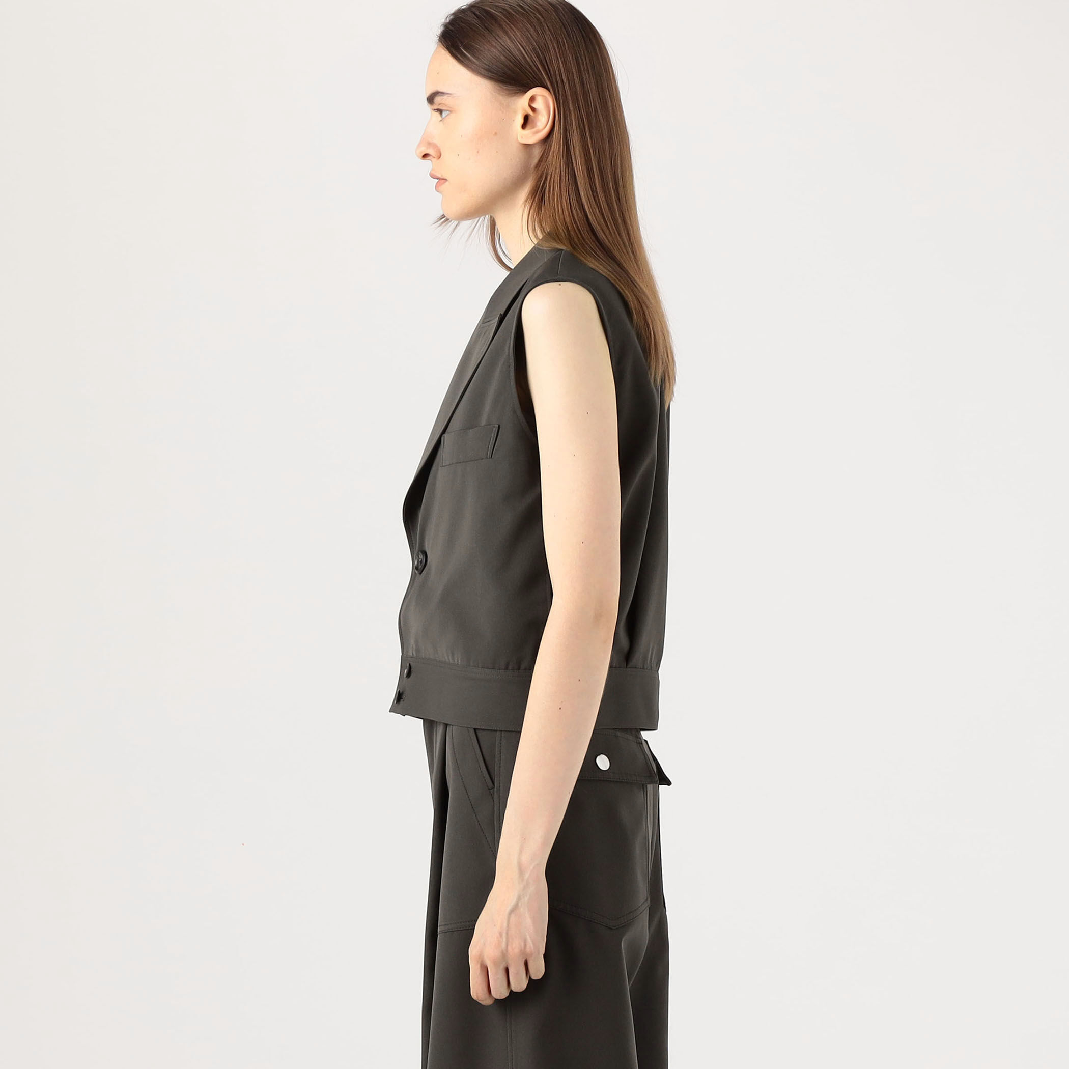 ザ・リラクス フード付きベスト サイズ36 黒 □Edition×THE RERACS Collaboration Label SHORT VEST