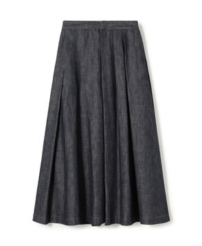 【WEB先行予約】ステイブルーデニム タックドレープスカート