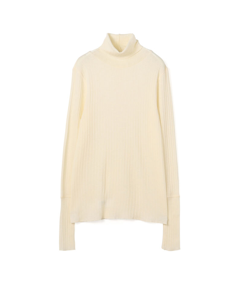 ウールリブ タートルネックプルオーバー