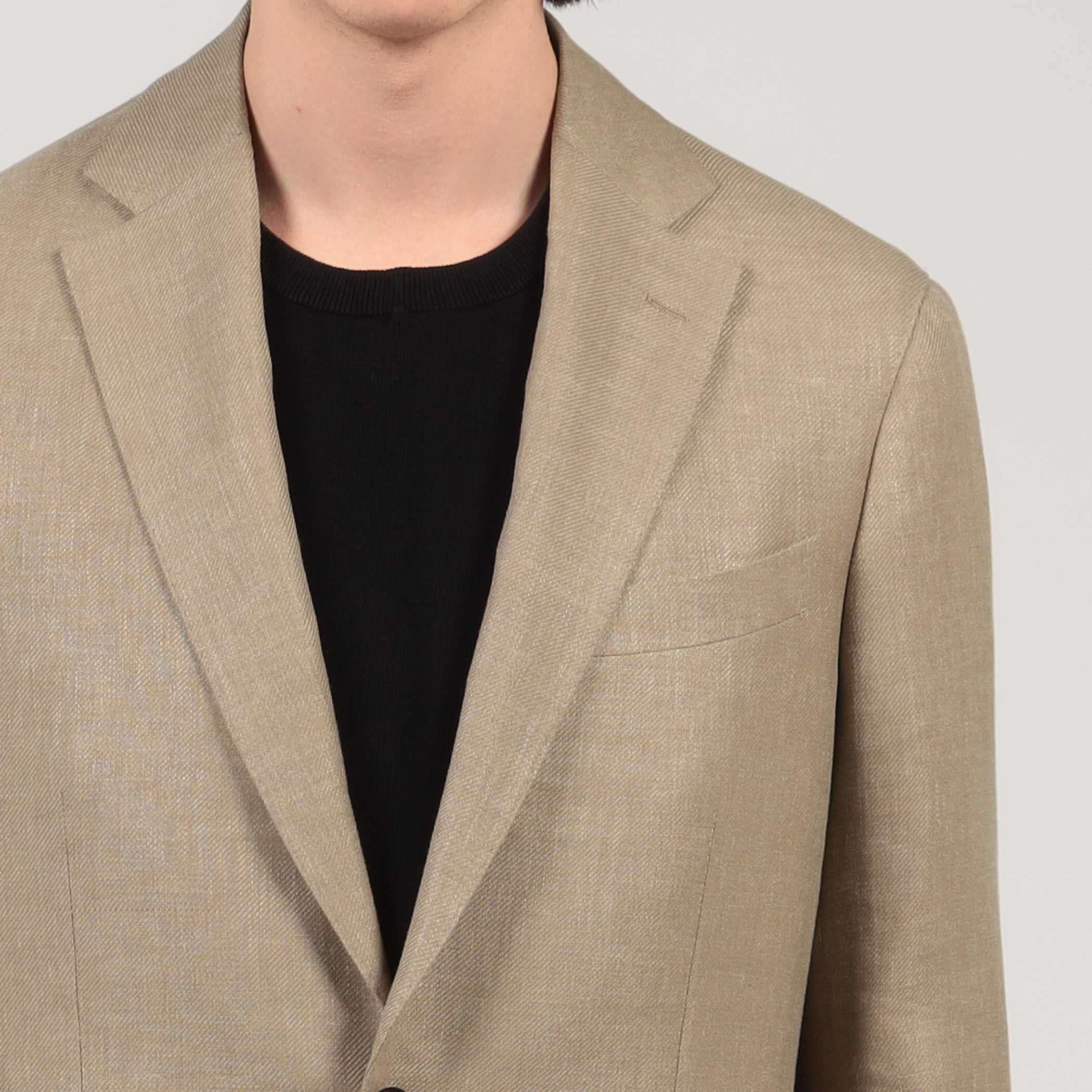 リネンウールコットン シングルブレステッド2Bジャケット CROSS PLY｜トゥモローランド 公式通販