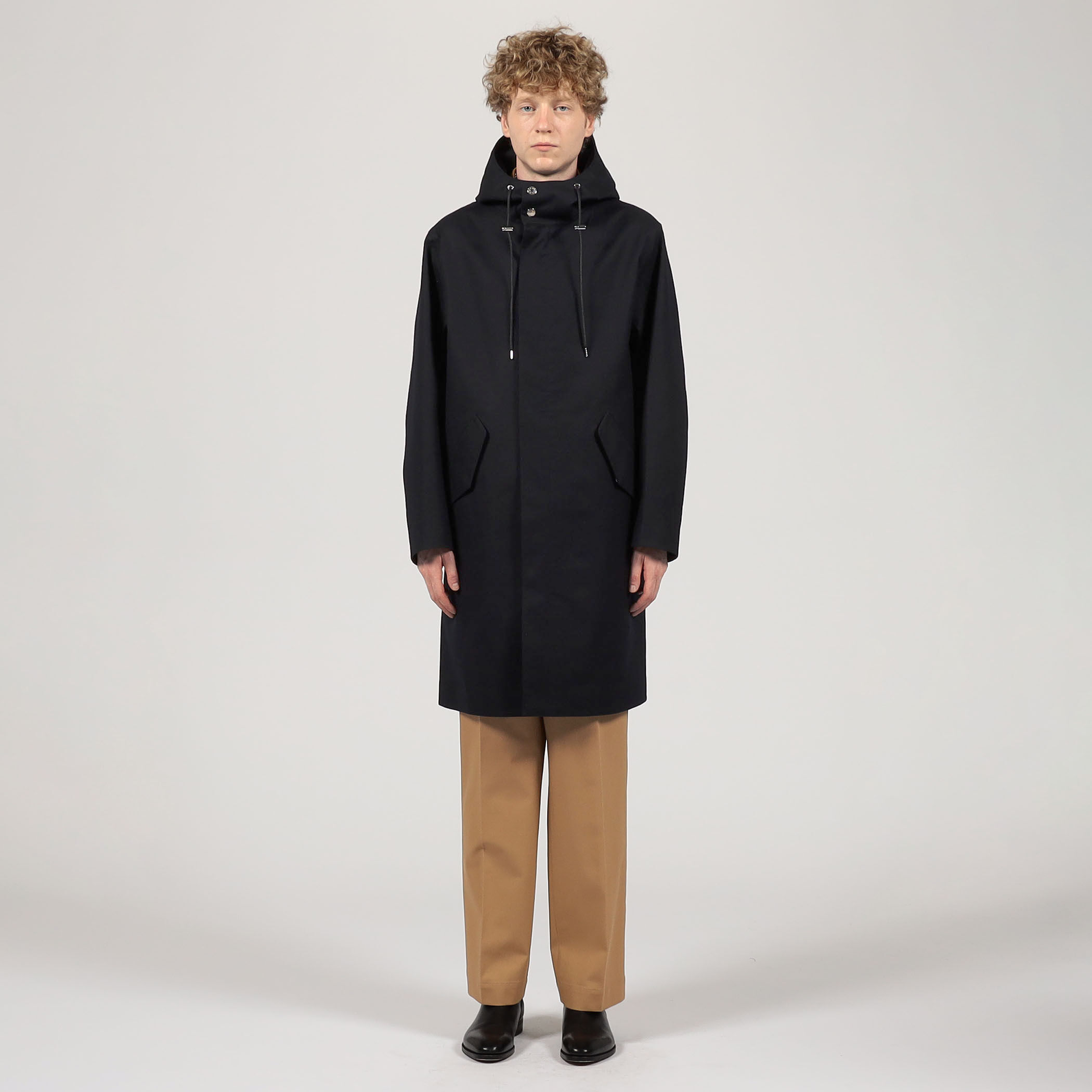 美品 マッキントッシュ ウール フーデッド ピーコート ジャケット ブラック 黒 itemd5fad57a7a6311f0af7b0242ac