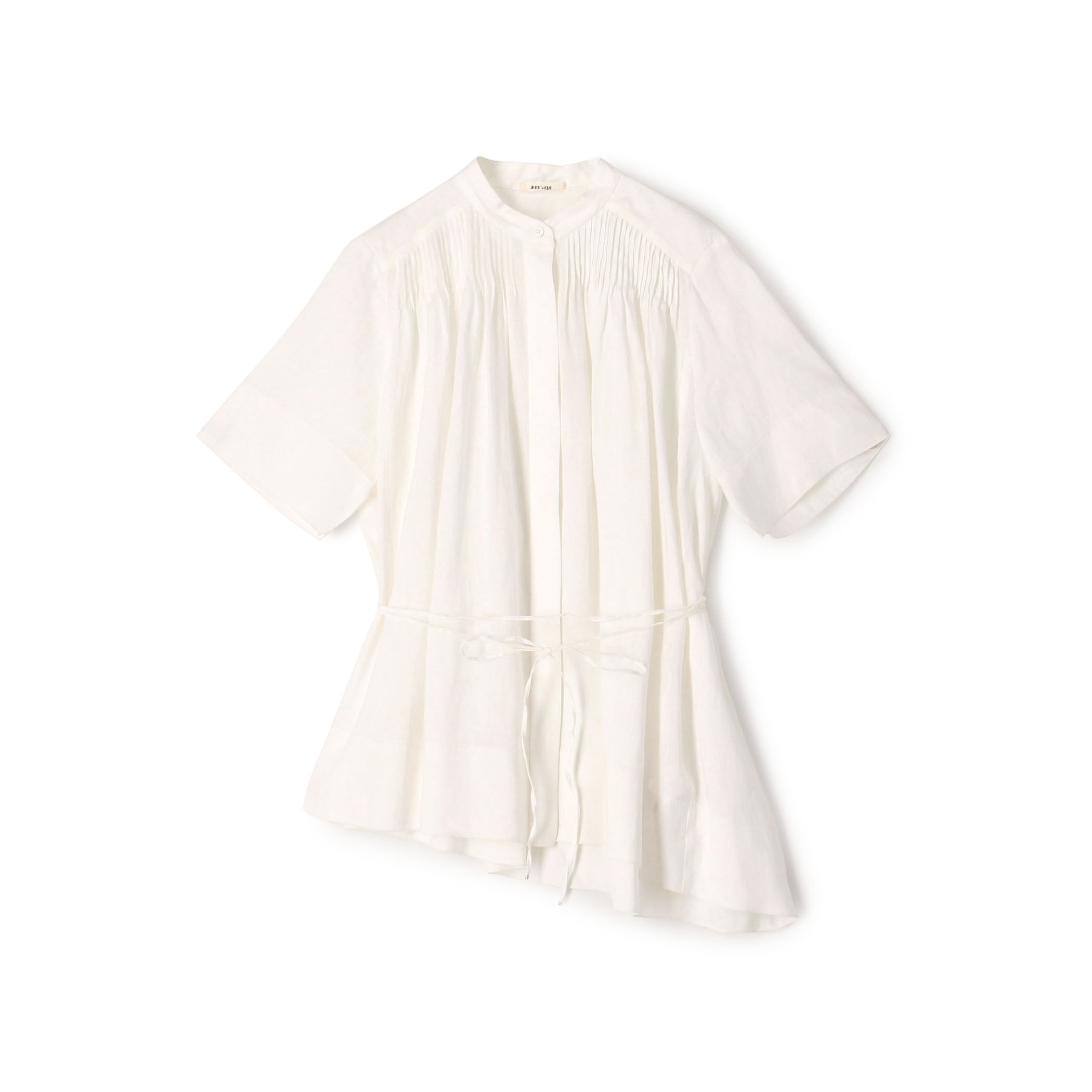 シルクリネンクロス アシンメトリーヘムブラウス｜トゥモローランド