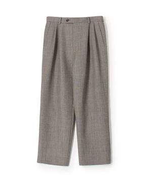 ウールダブルクロス 2タックワイドテーパードパンツ
