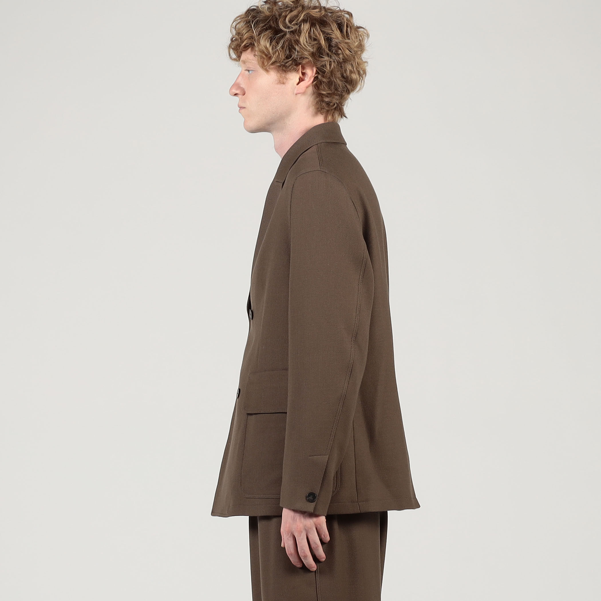 ウールギャバジン ダブルブレステッド 4Bジャケット