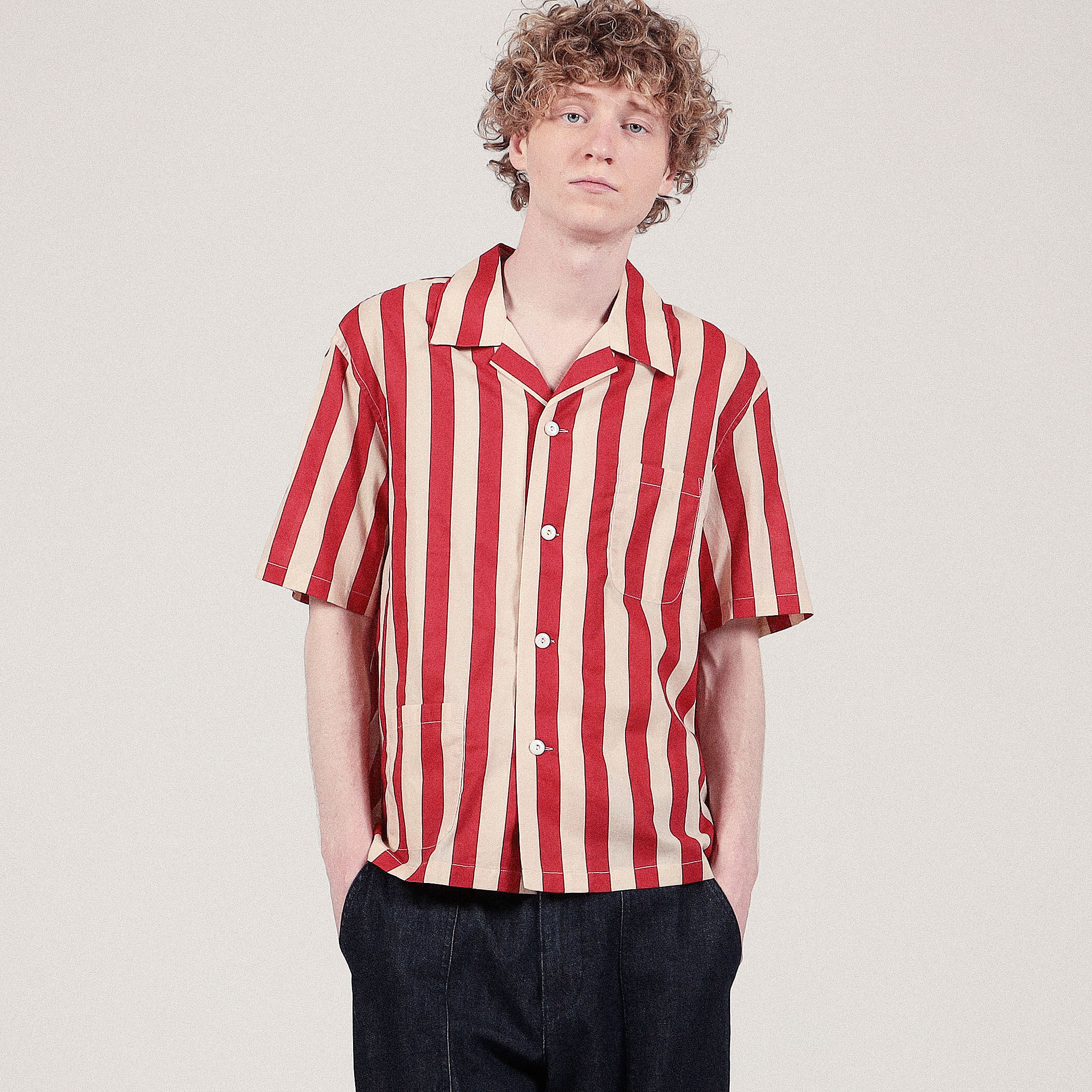 BODE VALANCE STRIPE SHORT SLEEVE SHIRT｜トゥモローランド