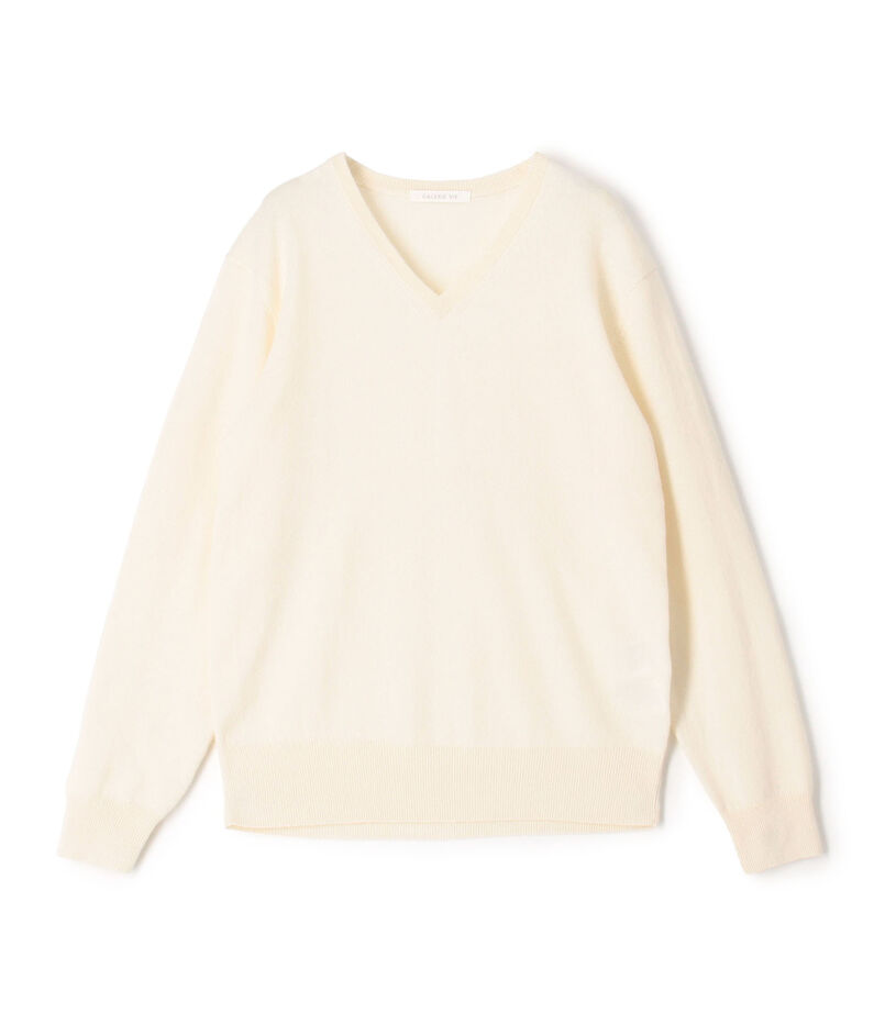 スコットランドカシミヤ Vネックニット