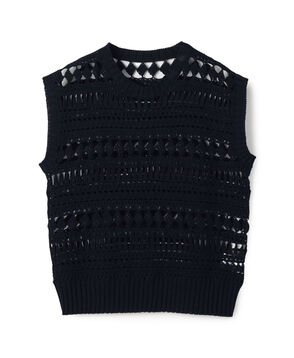 【WEB先行予約】コットンクロシェ ノースリーブプルオーバー