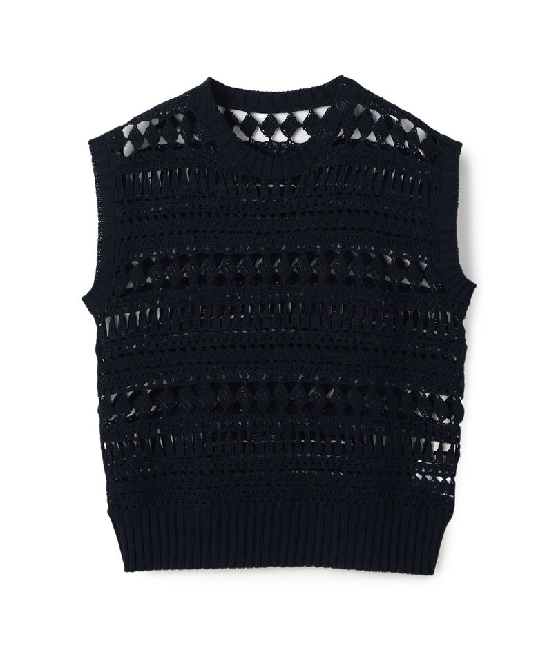 【WEB先行予約】コットンクロシェ ノースリーブプルオーバー