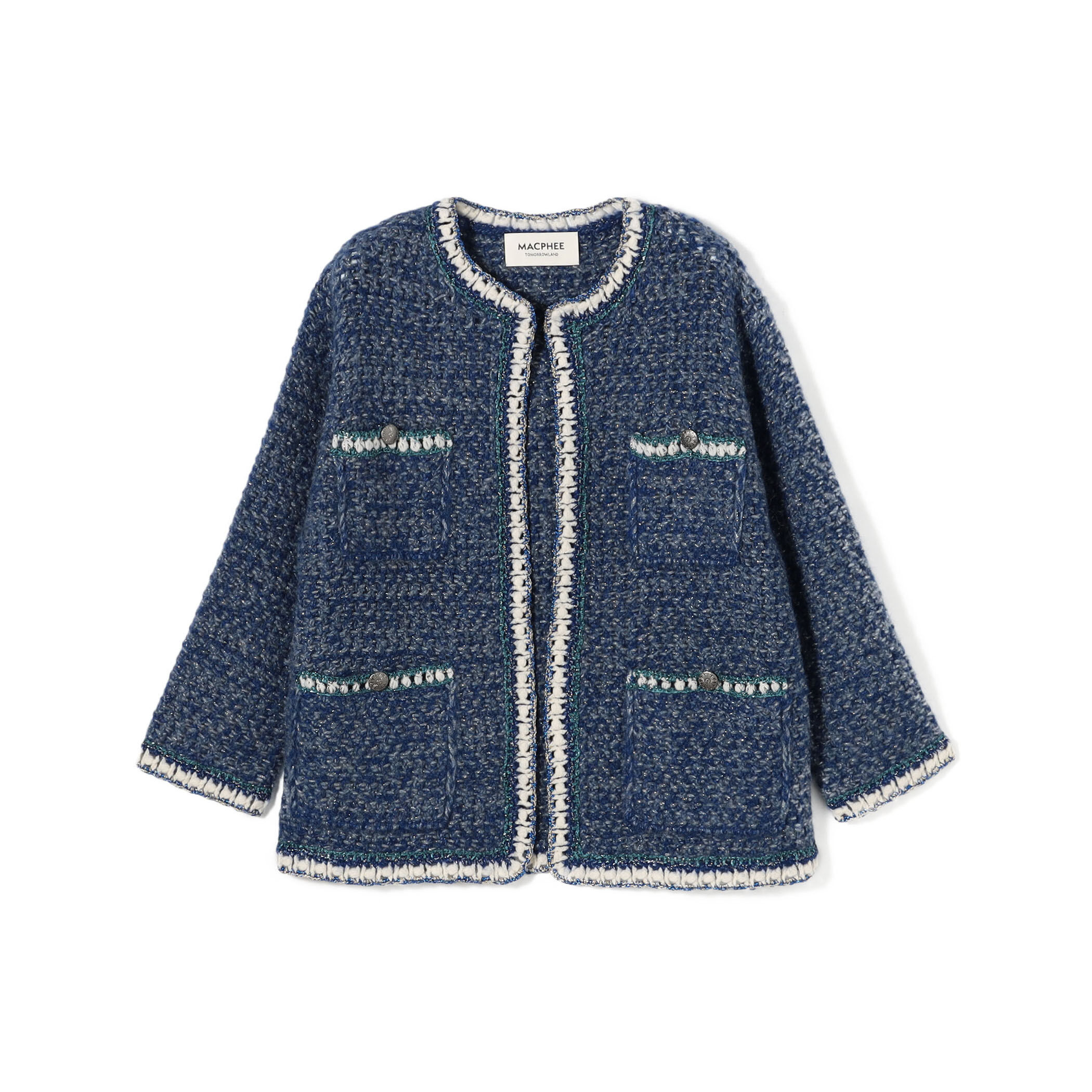 ラメツイードニット 4ポケットカーディガン｜トゥモローランド 公式通販