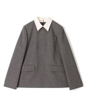 ウールジョーゼット プルオーバーブラウス