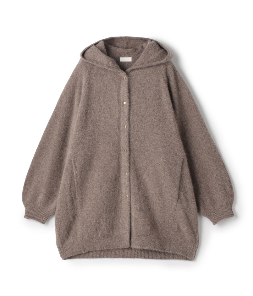 フォックスヤク フーディーカーディガン