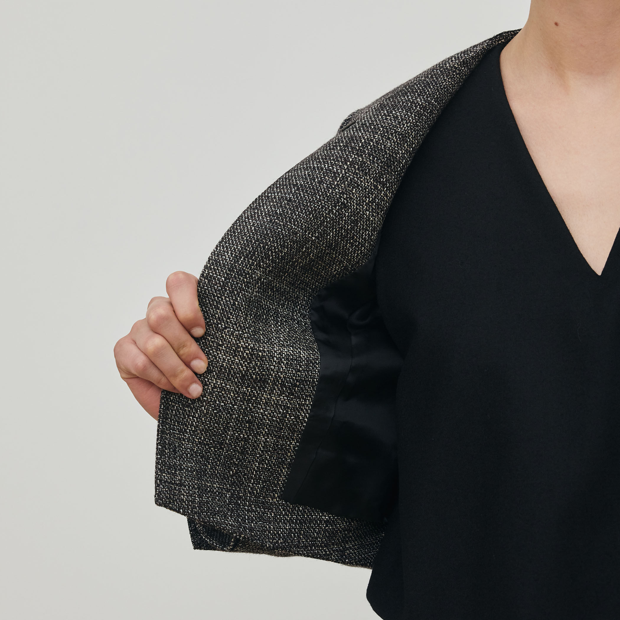 TO ウールリネンツイード クロップドジャケット｜トゥモローランド 公式通販