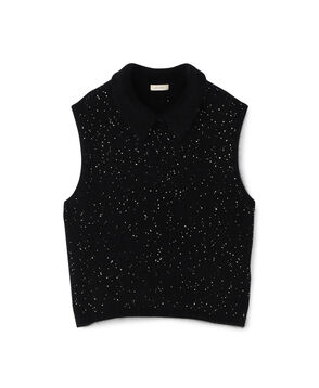 【WEB先行予約】フォックスカシミヤ スリーブレスプルオーバー