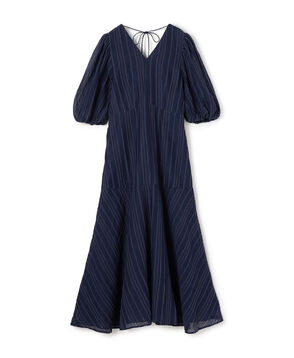 ne Quittez pas Cotton Organza Ladder Cifre Flare ドレス