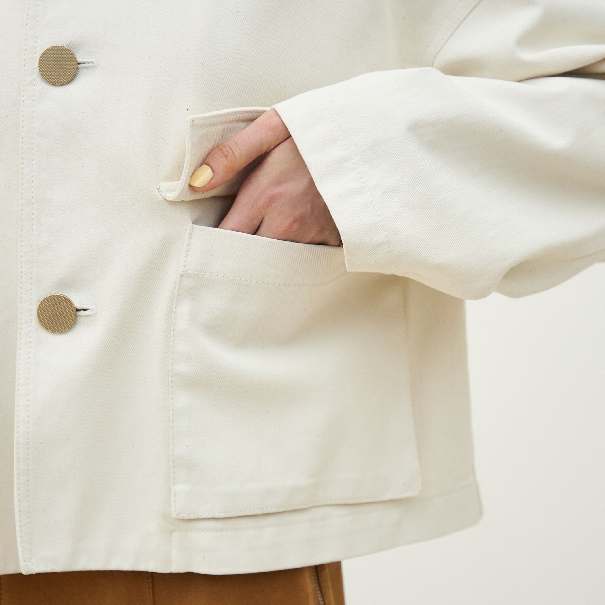 ピグメントドリルクロス クルーネックジャケット｜トゥモローランド