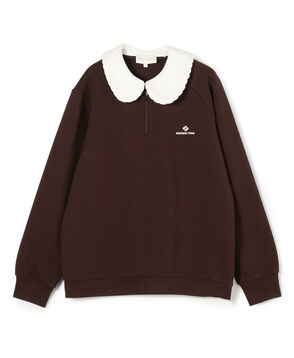 SHUSHU/TONG Doll Collar Oversized Sweatshirt