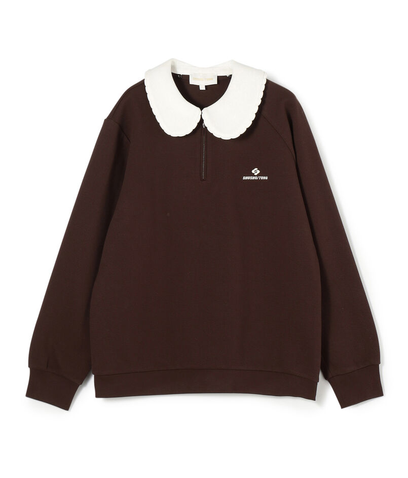 SHUSHU/TONG Doll Collar Oversized Sweatshirt