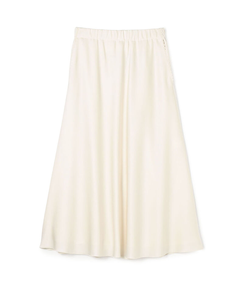 サテンジョーゼット セミマーメイドスカート