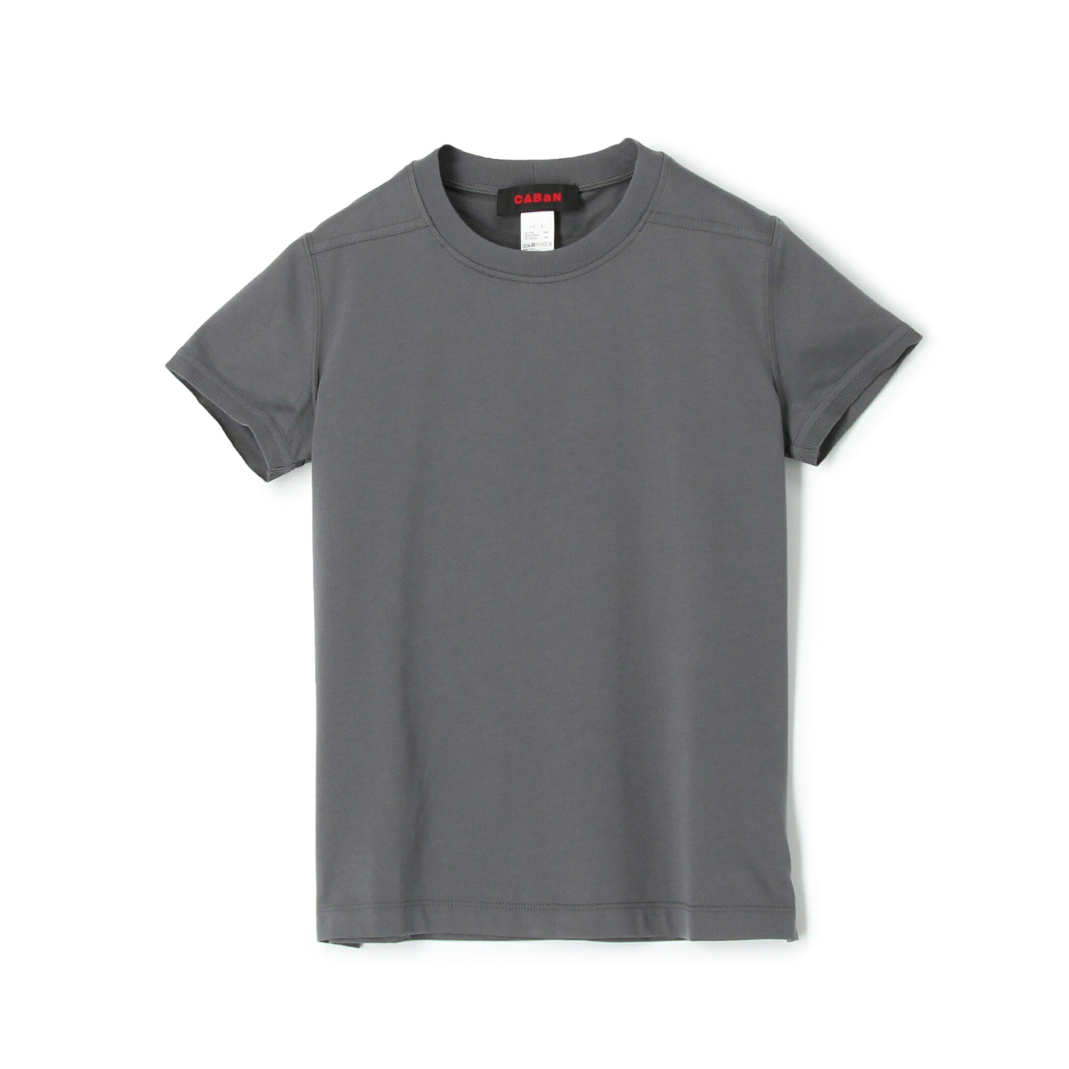 CABaNファインポリエステル クルーネックプルオーバーTシャツ RED S CABaN コットン リブコンビクルーネックプルオーバー