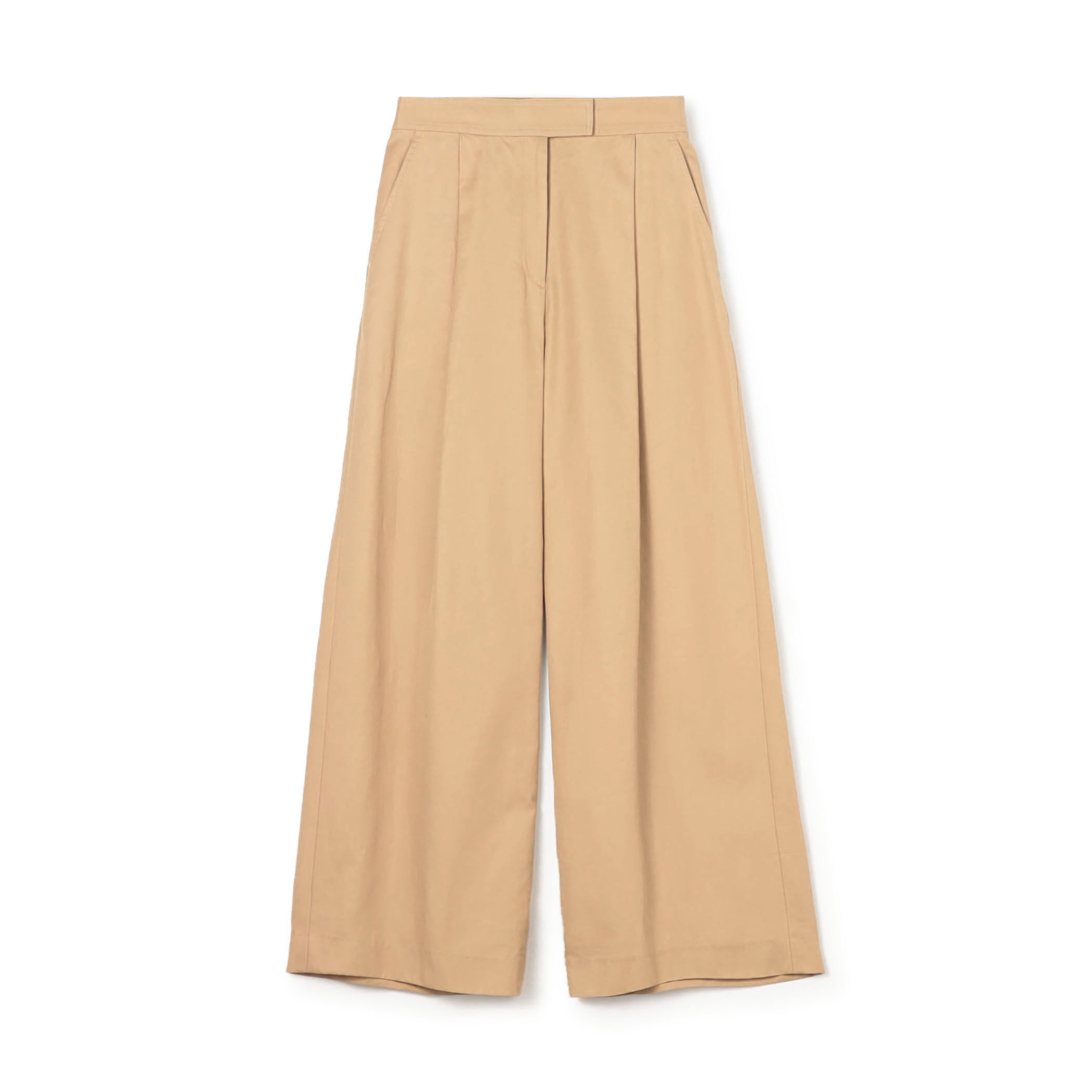 コットンギャバジン タックワイドパンツ｜トゥモローランド 公式通販