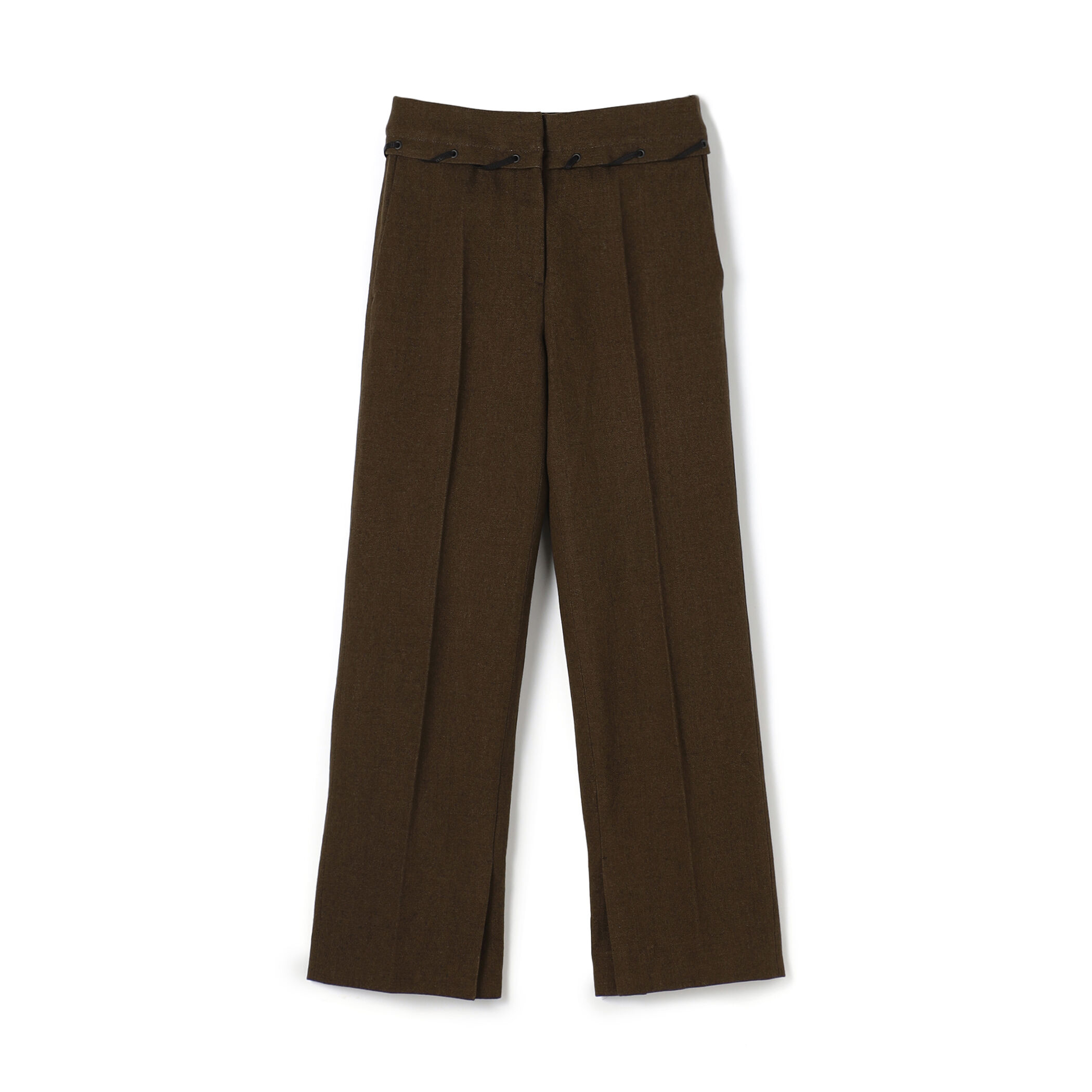 コットンリネンキャンバス センタープレスパンツ｜トゥモローランド