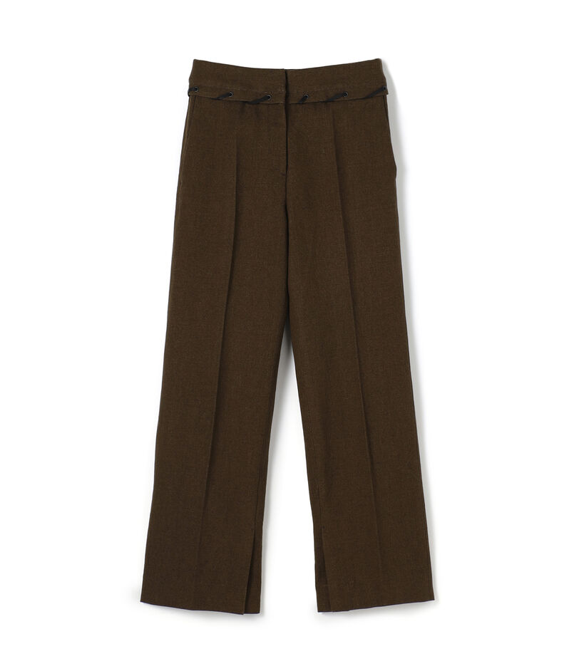 コットンリネンキャンバス センタープレスパンツ