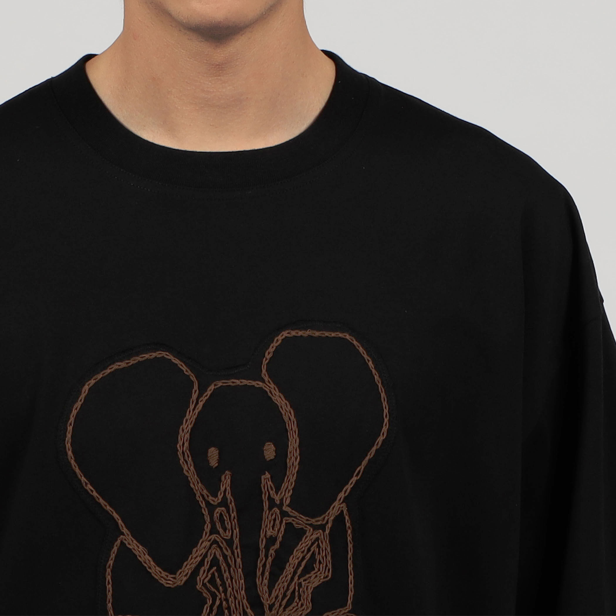 CABaN ドライスビンコットン ELEPHANTエンブロイダリー Tシャツ CABaN ドライスビンコットン ELEPHANTエンブロイダリー Tシャツ