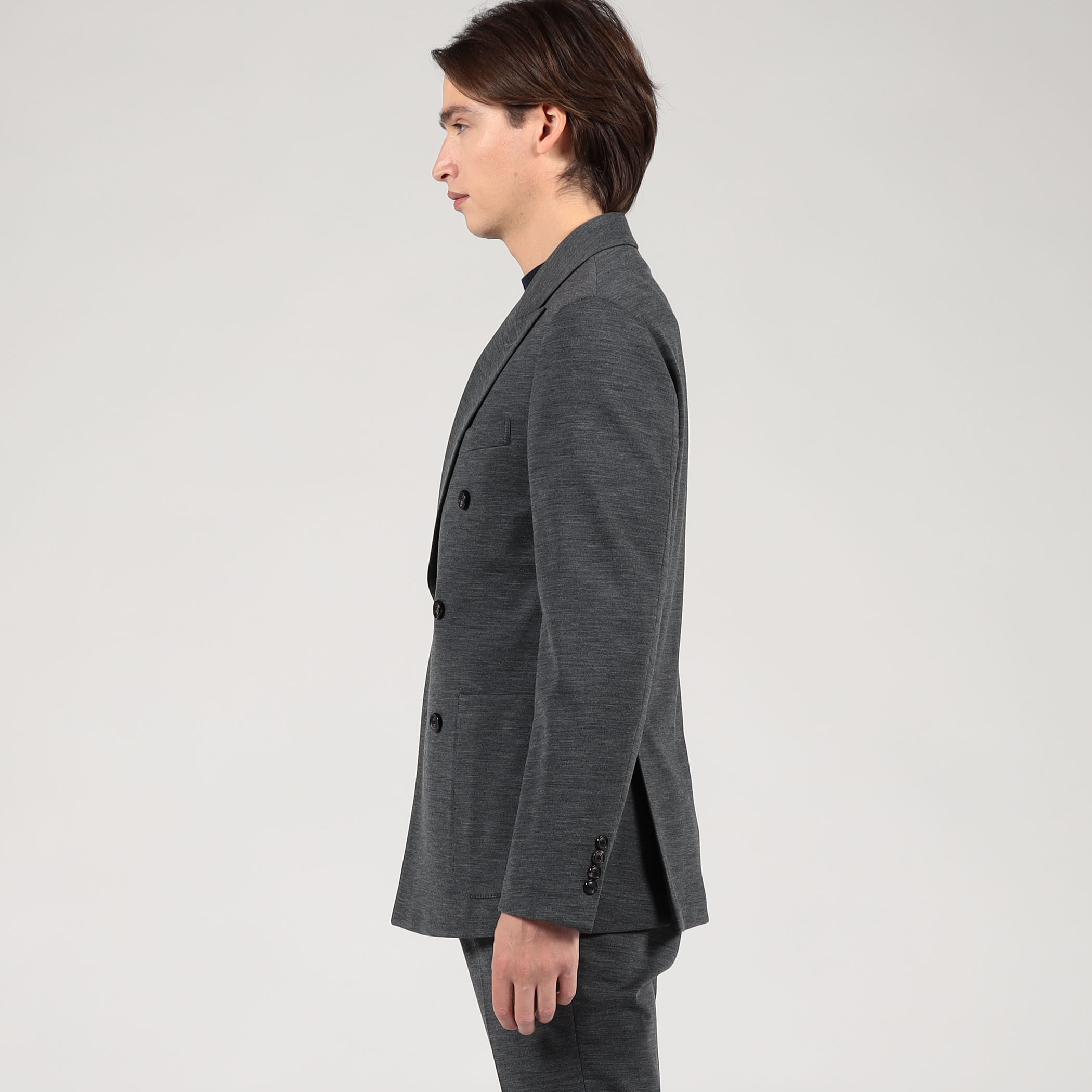 ウールナイロン ダブルブレステッド6Bジャケット DONDY