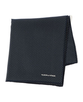 MAISON et VOYAGE シルク 1mmドット ポケットチーフ