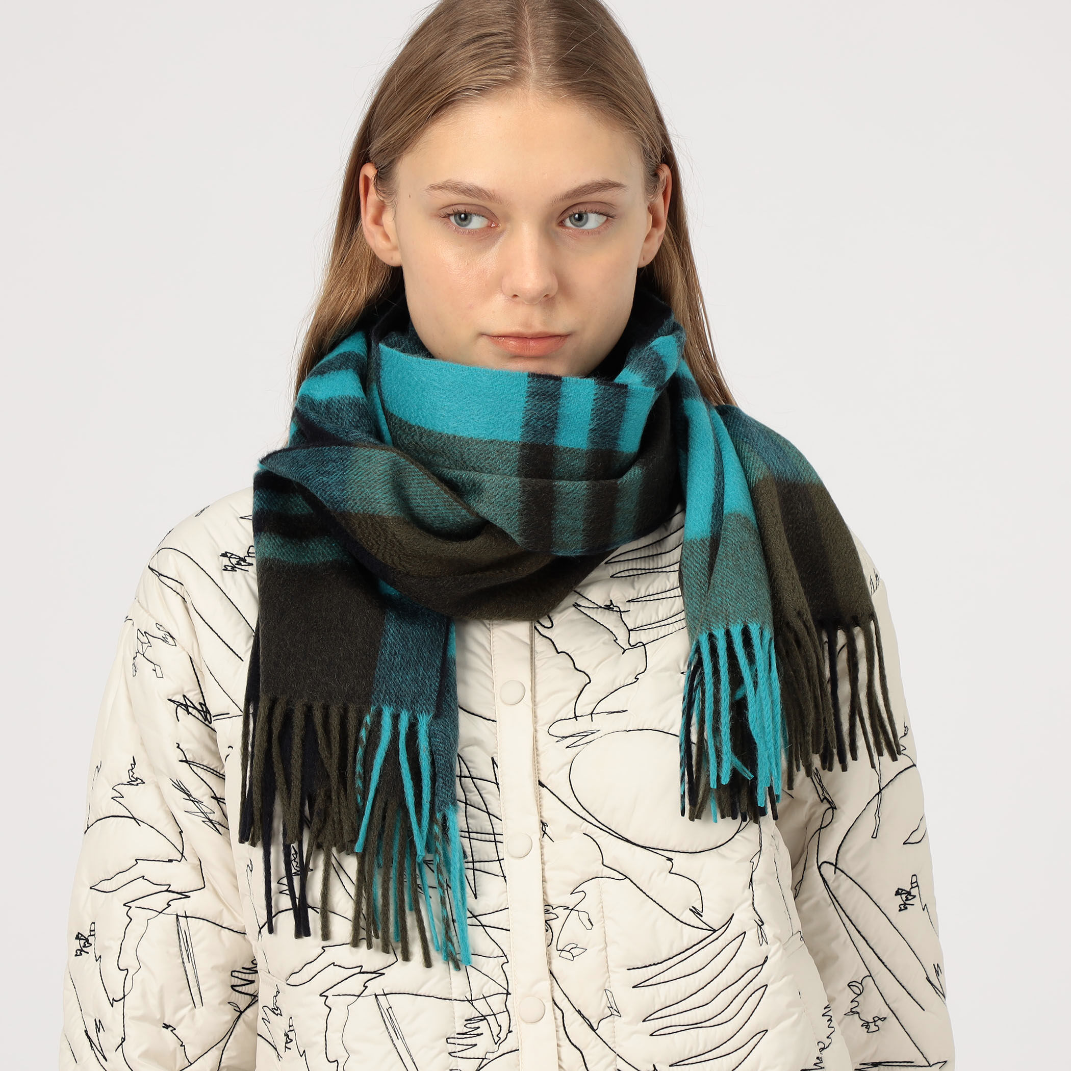 Joshua Ellis カシミヤチェック ストール｜トゥモローランド