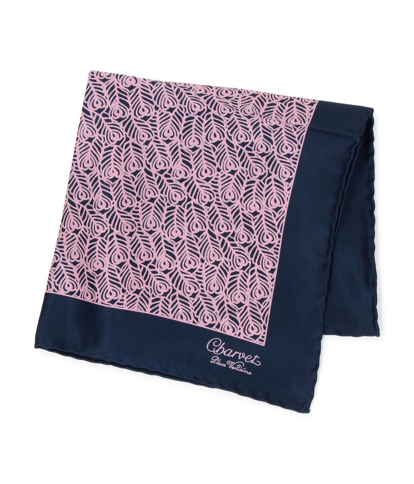 Charvet シルクプリント ポケットチーフ